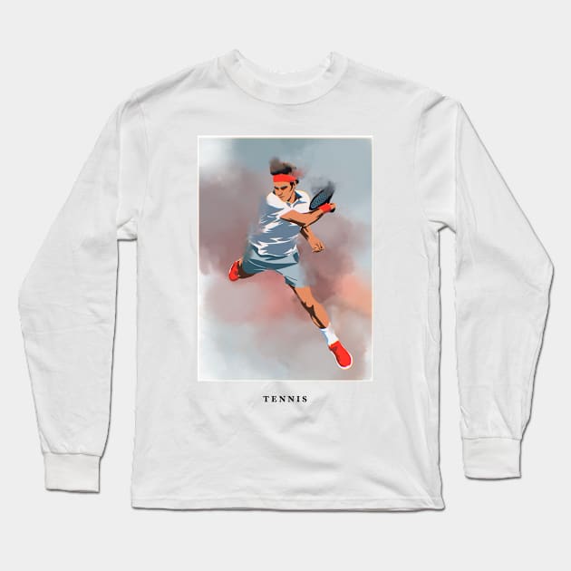 TENNIS Long Sleeve T-Shirt by Mousely 